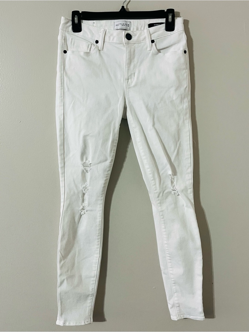 White Parker Smith Distressed Skinny Jeans Sz 27